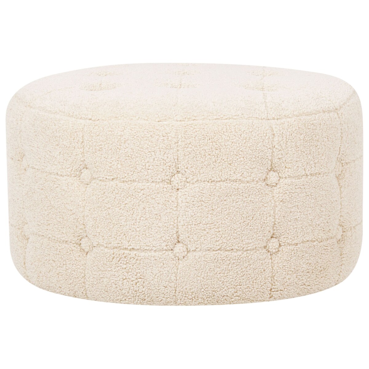 Puf boucle ⌀ 55 cm beżowy TAMPA