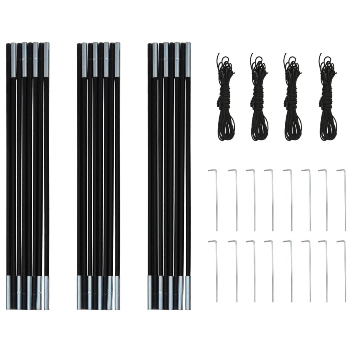 vidaXL Namiot, 4-osobowy, granatowy/żółty