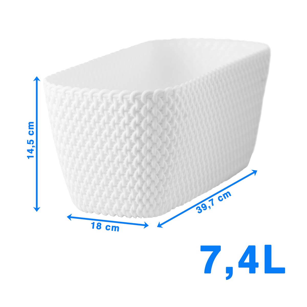 Doniczka Donica Ogrodowa Skrzynka 29,7/39,7 Cm Zestaw Na Taras Do Ogrodu Domu Biała