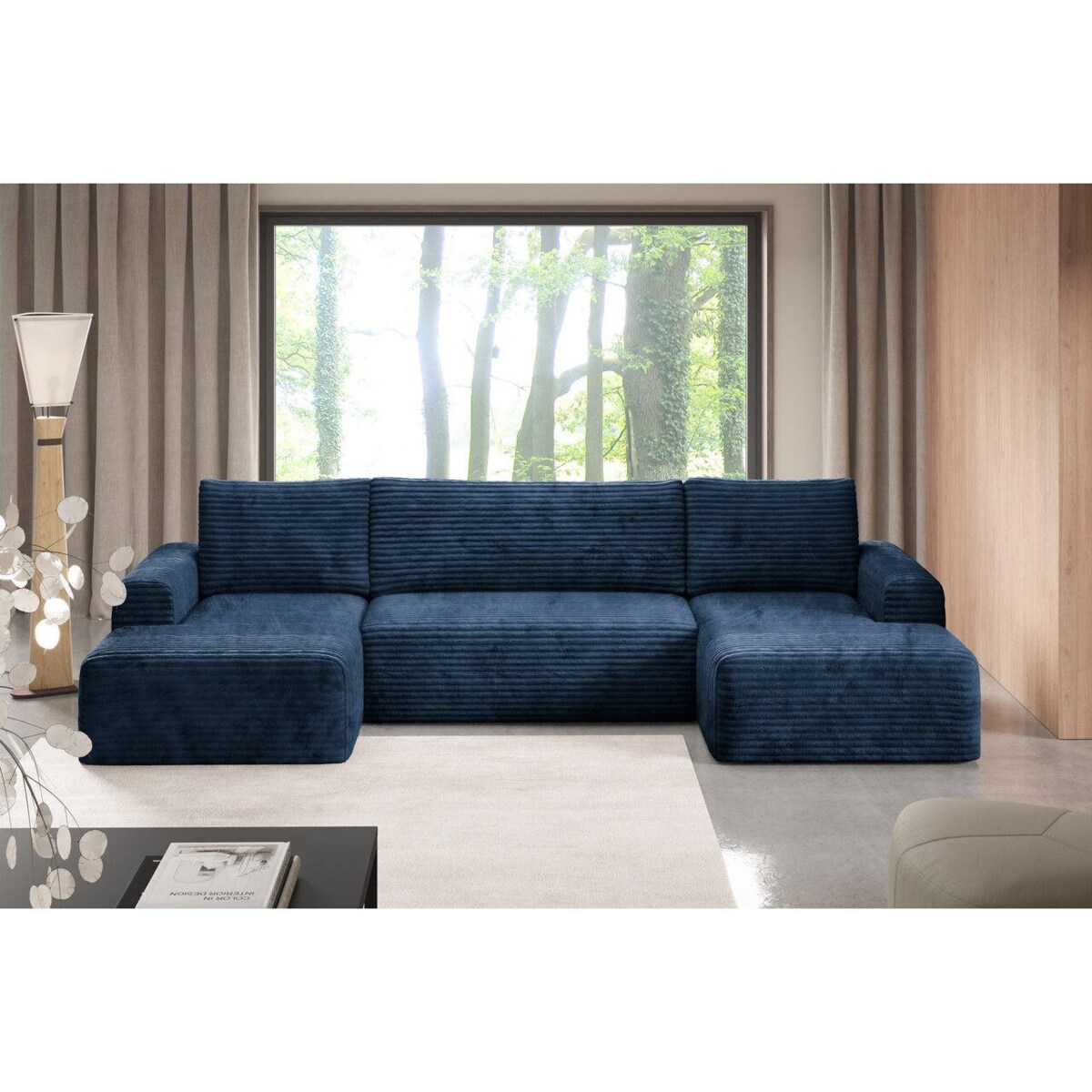 Narożnik SONTII U gruby sztruks Kolor: TILIA 77