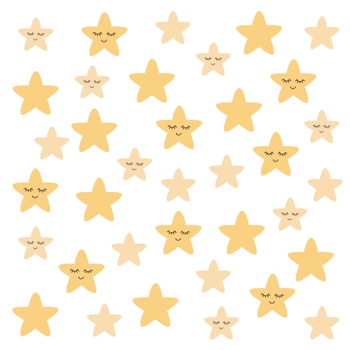 Naklejki Ścienne Żółte GWIAZDY Gwiazdeczki Dla Dzieci Styl Boho ZESTAW 60x30cm