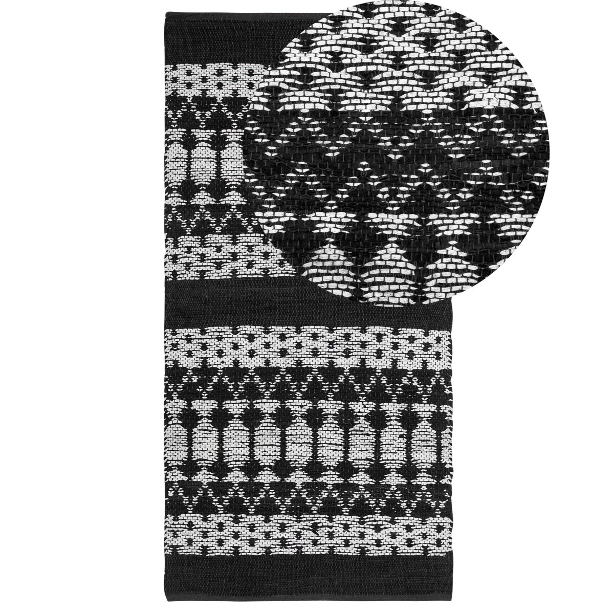 Dywan SOKUN 80 x 150 cm Skóra naturalna Czarny