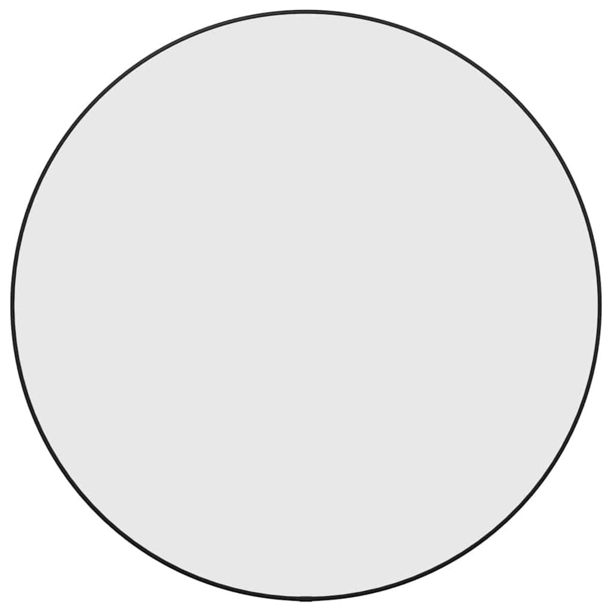 vidaXL Lustro ścienne, czarne, Ø 60 cm, okrągłe