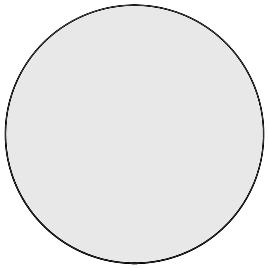 vidaXL Lustro ścienne, czarne, Ø 60 cm, okrągłe