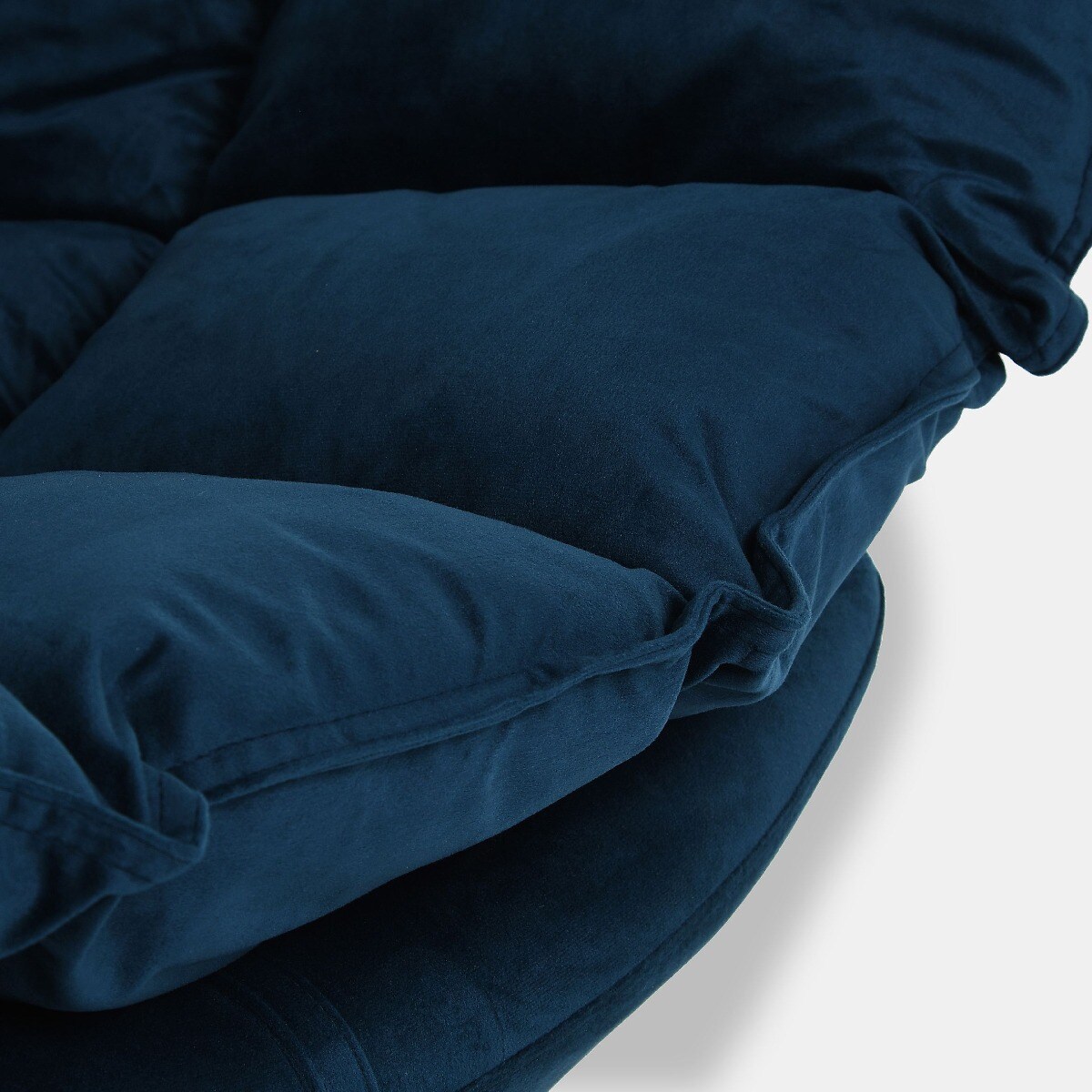 Fotel bujany Lieslie granatowy welur 90x102x85 cm Miloo Home