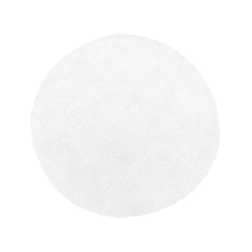 Dywan shaggy okrągły ⌀ 140 cm biały DEMRE