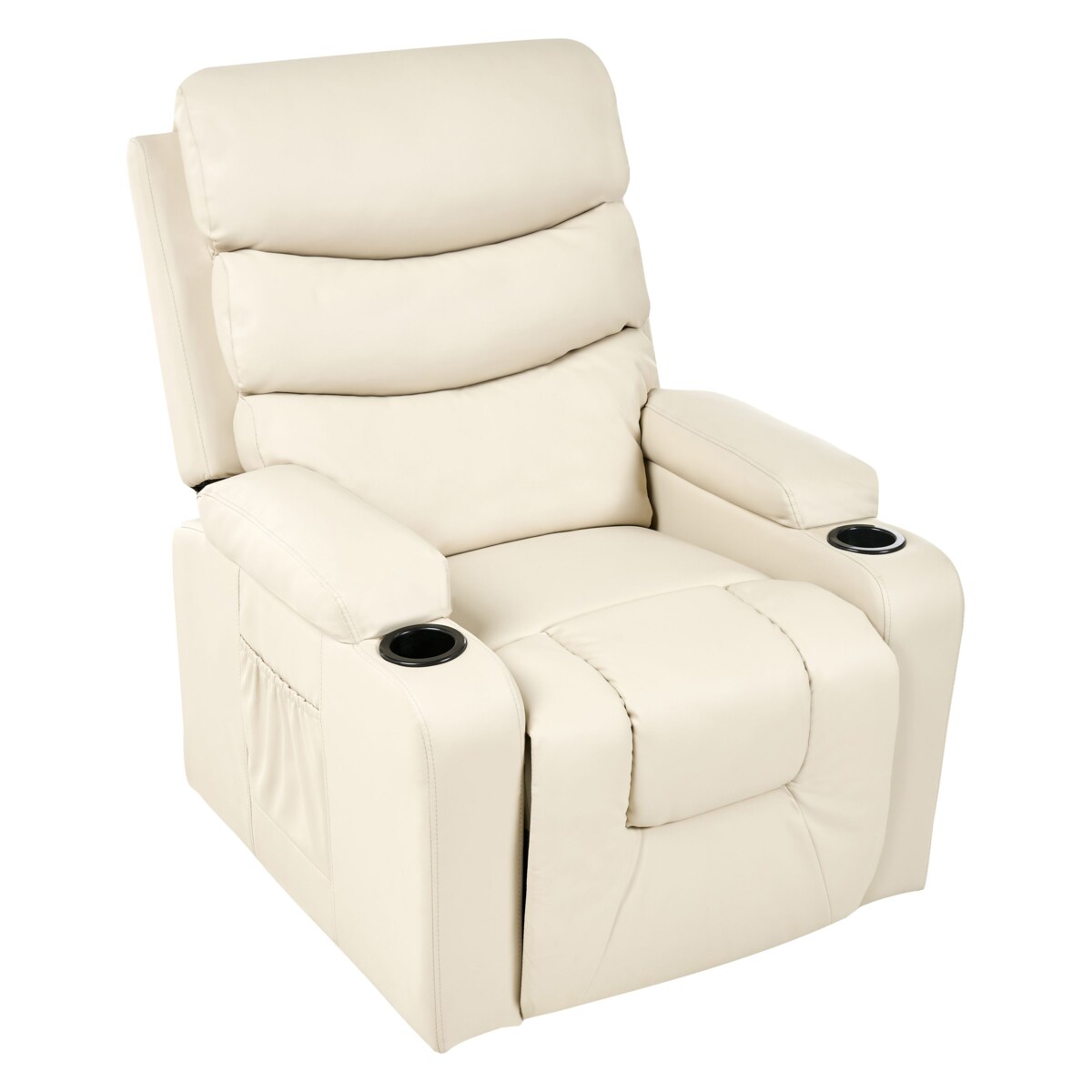 Elektryczny fotel rozkładany ETER Ekoskóra Beżowy