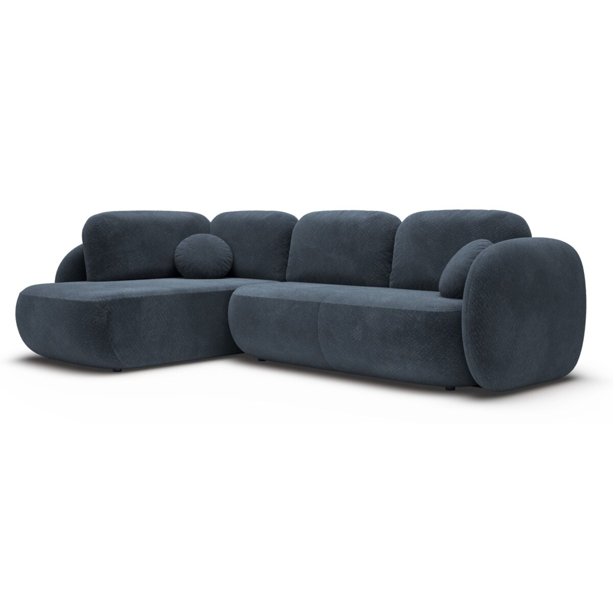 Nowoczesny Narożnik rozkładany OLIVIO II, lewy, granatowy