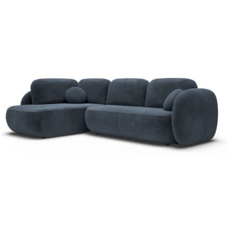 Nowoczesny Narożnik rozkładany OLIVIO II, lewy, granatowy