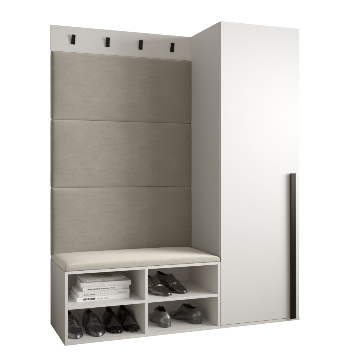 Garderoba do przedpokoju Abiks MIRO 6 biały+manila02