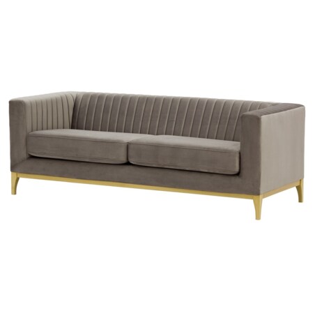 Sofa trzyosobowa Slender Wood-Velluto 17-like oak