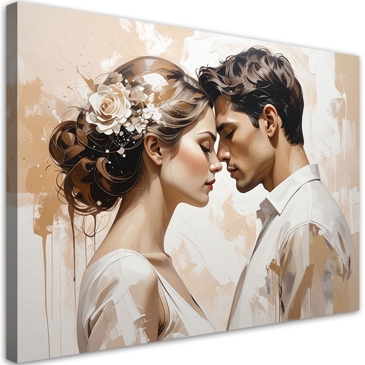 Obraz do salonu sypialni kuchni biura, Zakochana para w artystycznym stylu 90x60cm