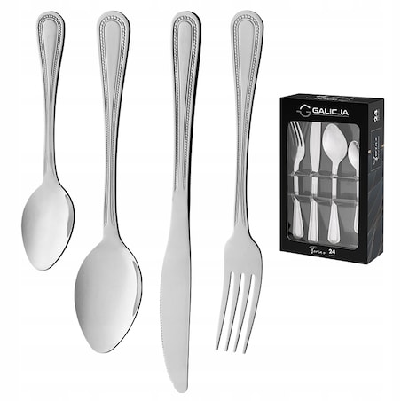 Zestaw sztućców Torino 24 elementy SZTUĆCE widelec nóż łyżka 6 osób