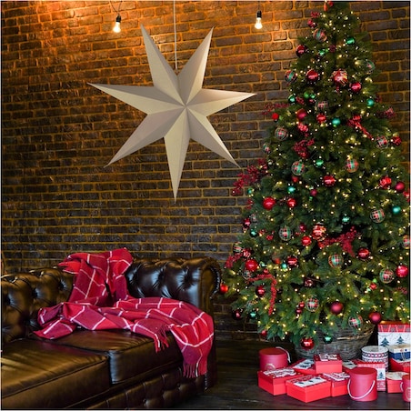 Gwiazda Na Okno 75 Cm Świąteczna Ozdoba Boże Narodzenie Dekoracja Biała