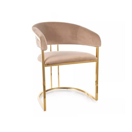 Krzesło tapicerowane TULIPE VELVET beżowe