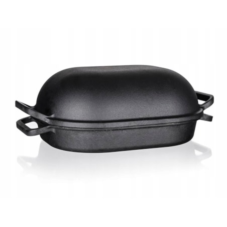 kuchenne BRYTFANKA CZARNA ŻELIWNA duża do pieczenia 7L