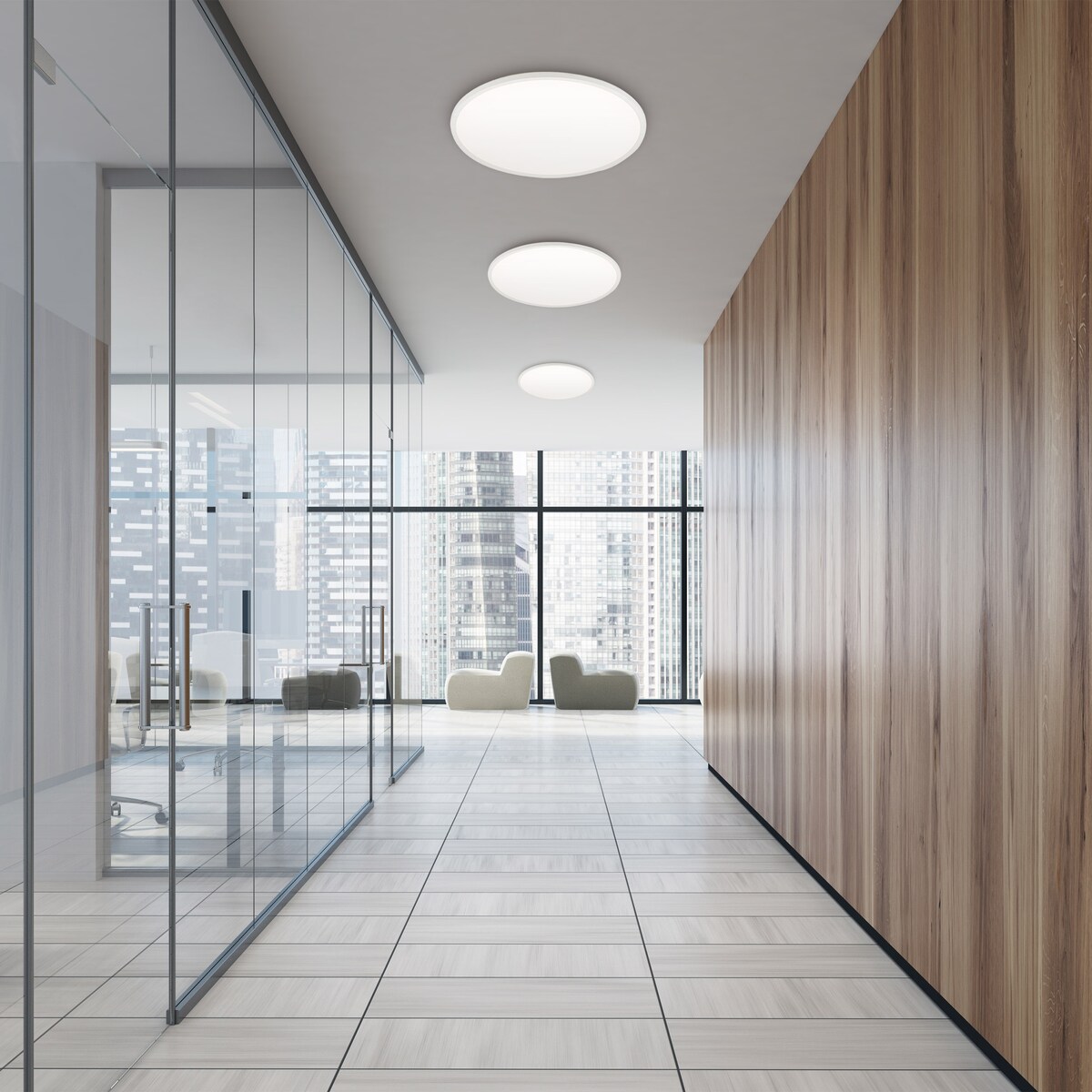 Plafon hermetyczny LED 45W IP54 TK Lighting AQUA 6904 biały, 4980 lm, 3000/4000/6500K, ściemnianie, 50 cm