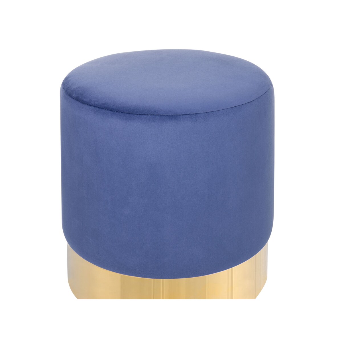 Puf welurowy ⌀ 39 cm niebieski SOPHIA