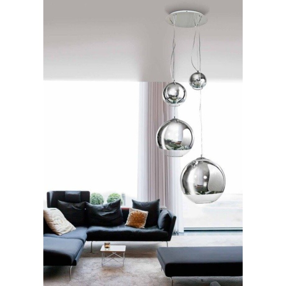 Kaskada lampa wisząca Silver Ball 5-punktowy zwis chrom