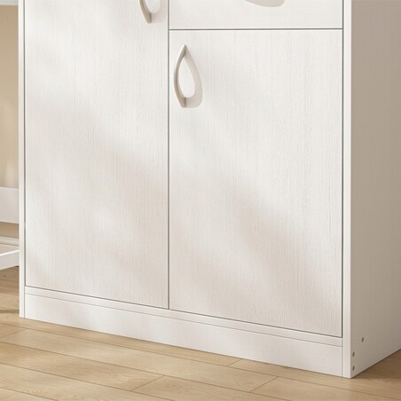 Komoda nowoczesna z szufladami I półkami loft biała regał szafka drzwi 74cm