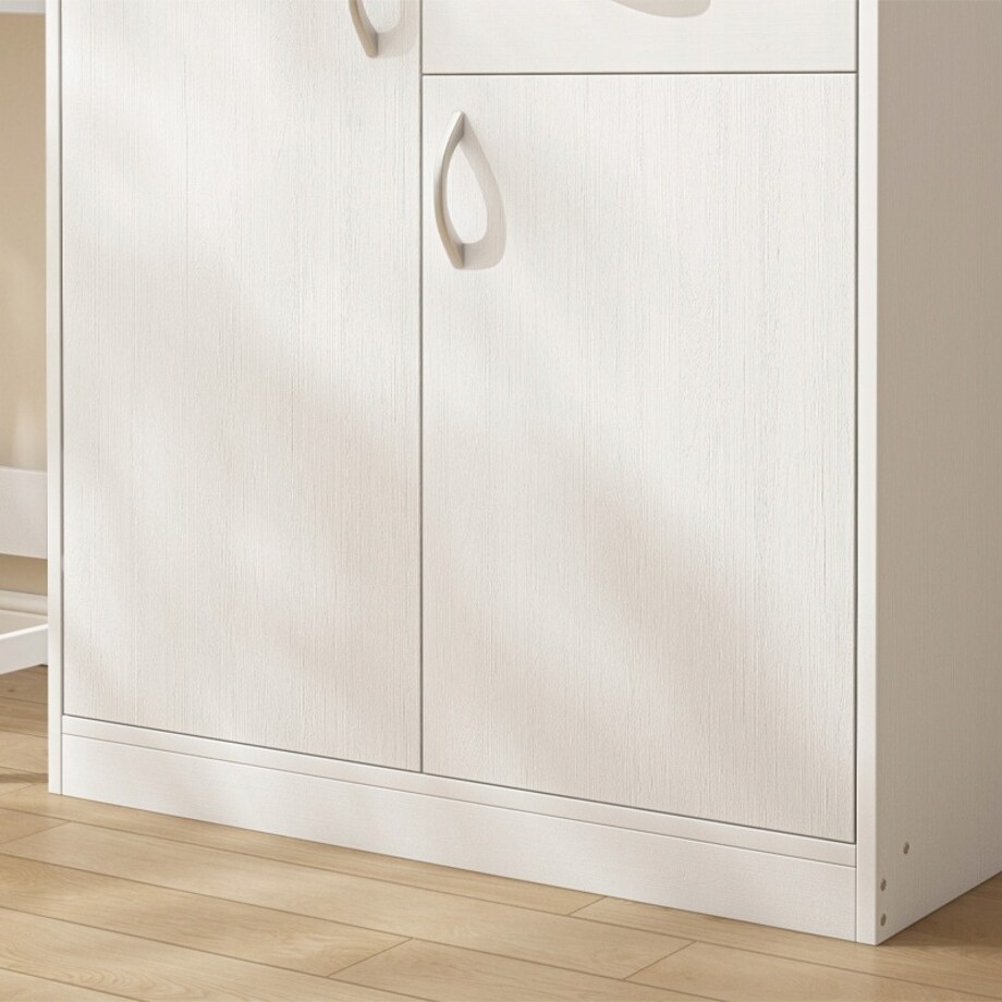 Komoda nowoczesna z szufladami I półkami loft biała regał szafka drzwi 74cm