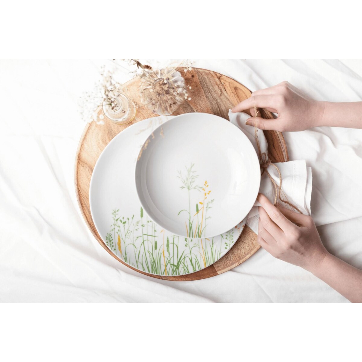 SELTMANN MEADOW GRASSES GREEN Serwis obiadowy dla 6 osób