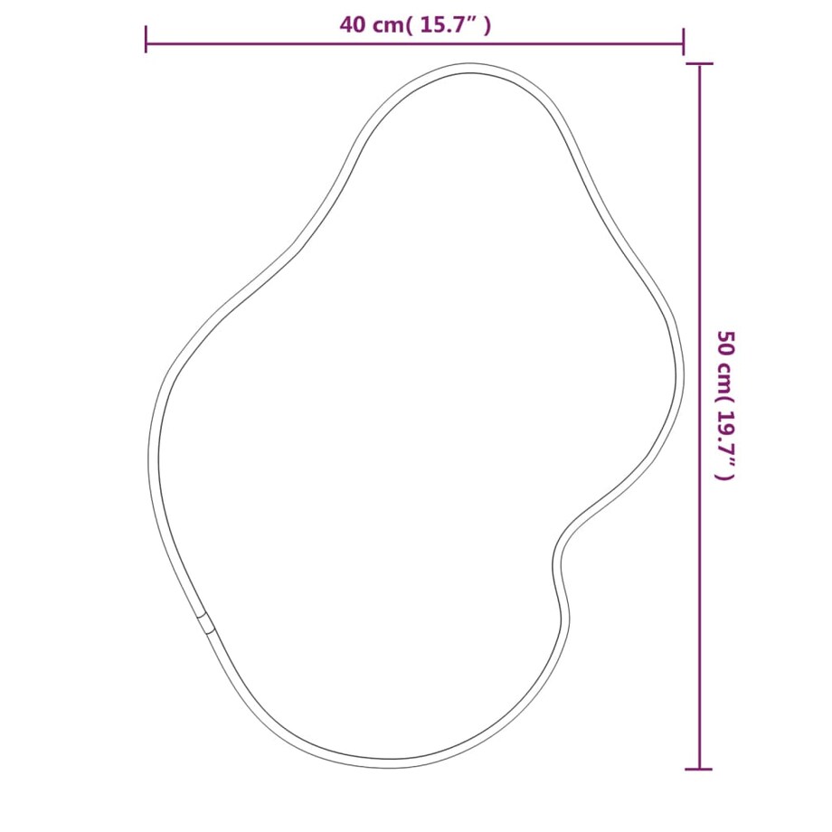 vidaXL Lustro ścienne, czarne, 50x40 cm
