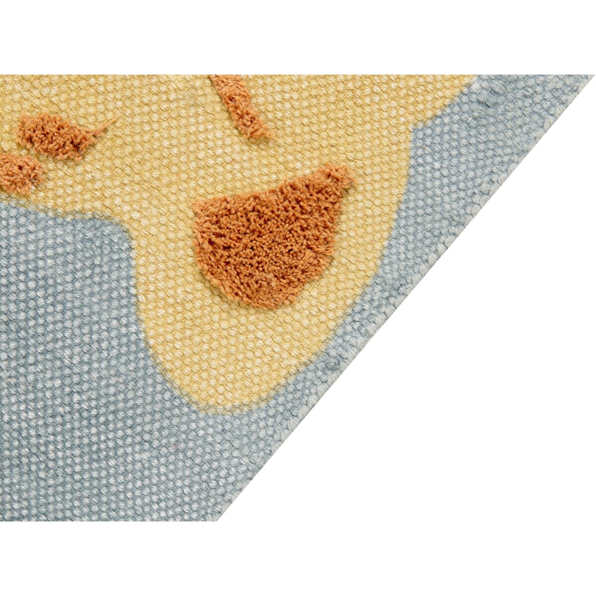 Dywan dziecięcy bawełniany motyw lamparta 80 x 150 cm żółto-szary TANGSE