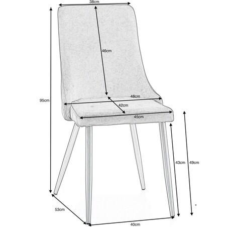 Krzesło tapicerowane welurowe do salonu jadalni UNO czarne
