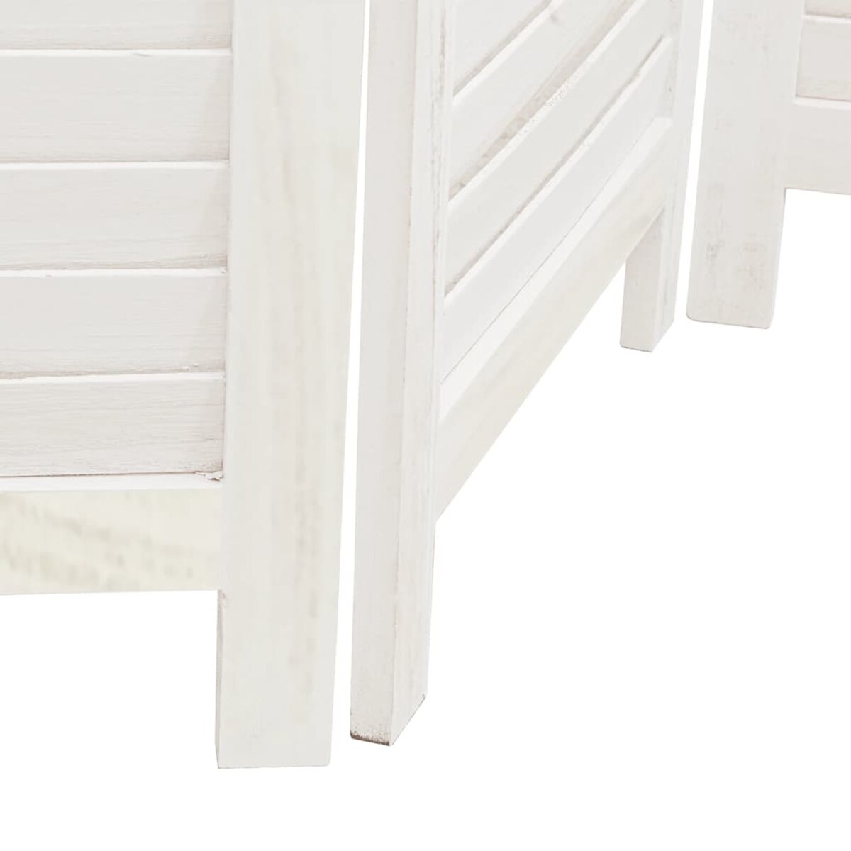 vidaXL Parawan pokojowy, 6-panelowy, biały, lite drewno paulowni