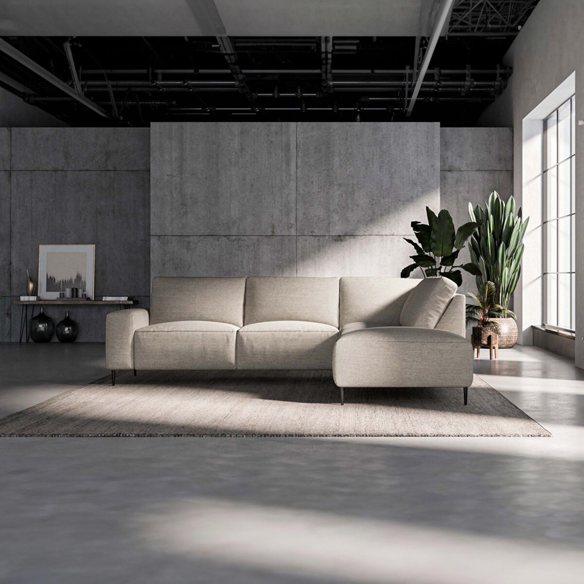 Tendo Sofa narożna - jasnoszara