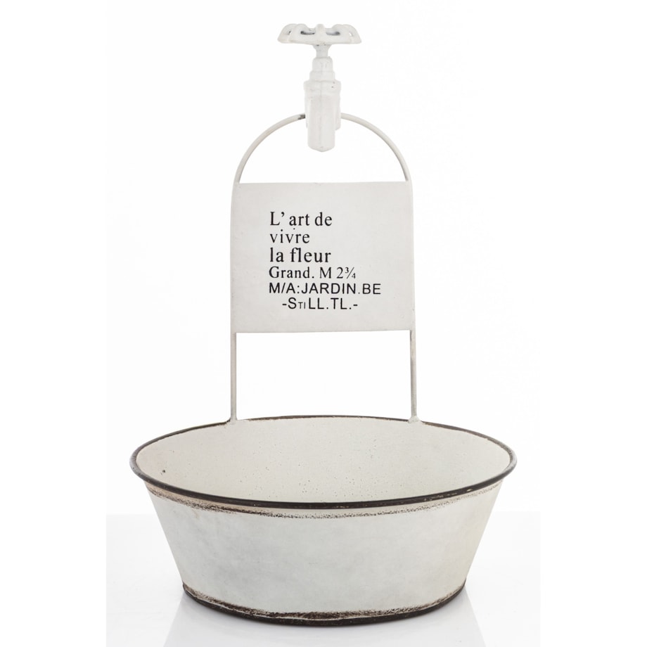 Kwietnik metalowy 35x24x24 cm MISKA owalna z kranikiem