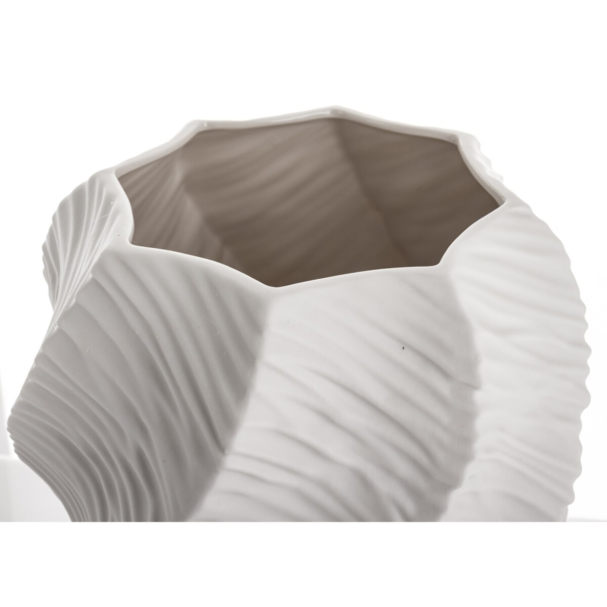 Wazon porcelanowy 35,5x17x12 cm TWISTER biały