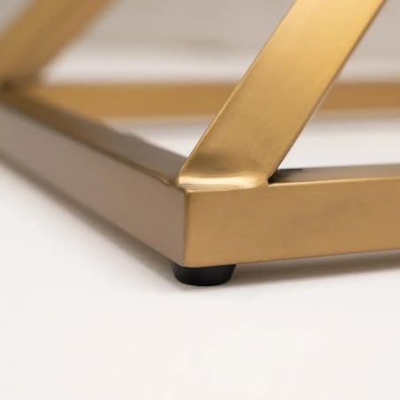 Stolik prostokątny Grand GR-C1606BR Cosmolight mosiądz przezroczysty