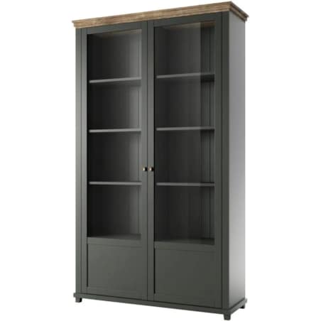 Witryna EVORA 2D zielona mat/dąb lefkas