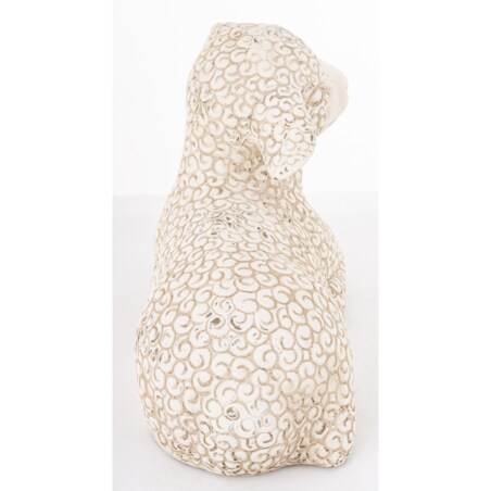 Dekoracja - figurka cementowa OWIECZKA 20x33x13 cm leżąca, z wyciągniętą lewą nóżką