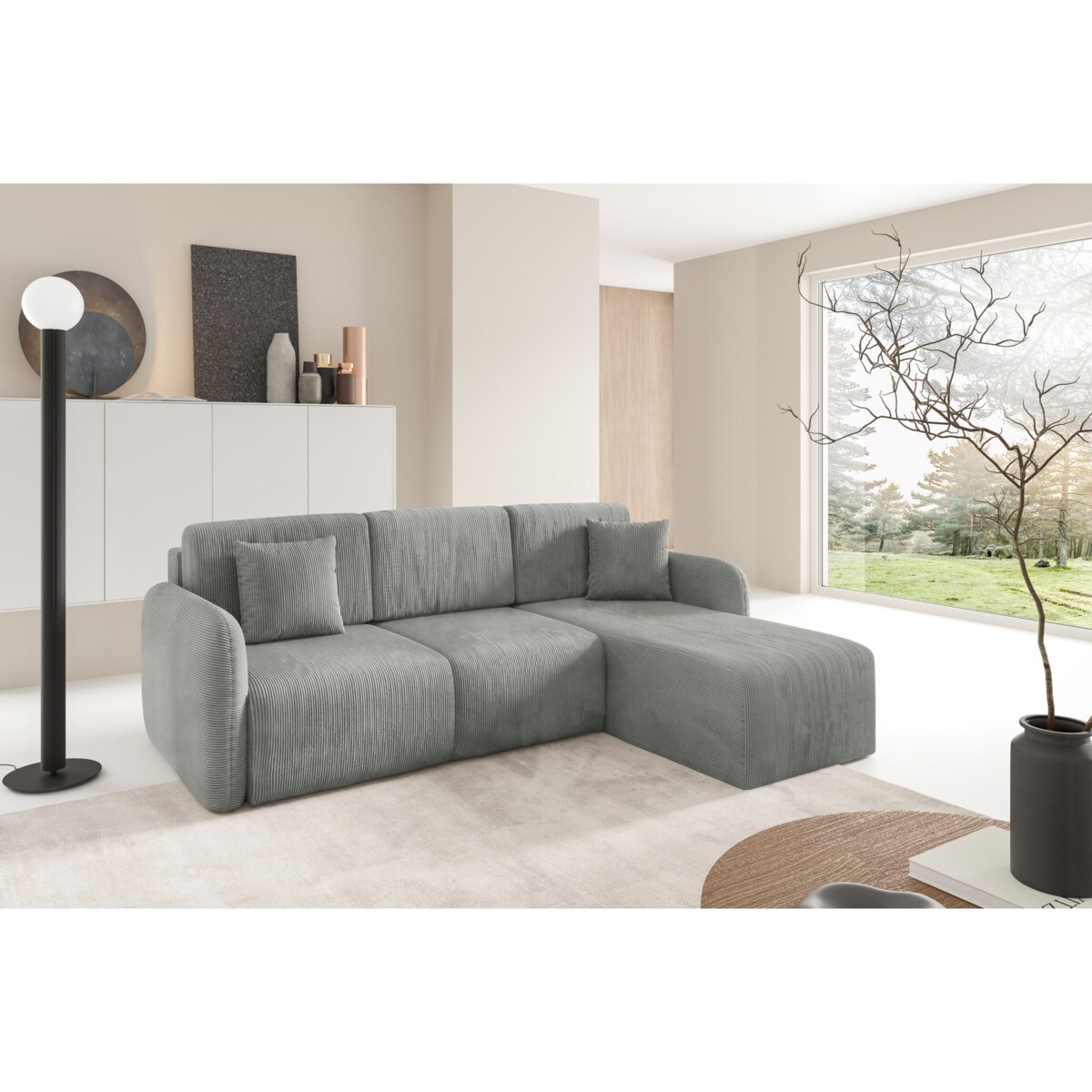 Narożnik MALLOW L z funkcją spania Kolor: POSO 55