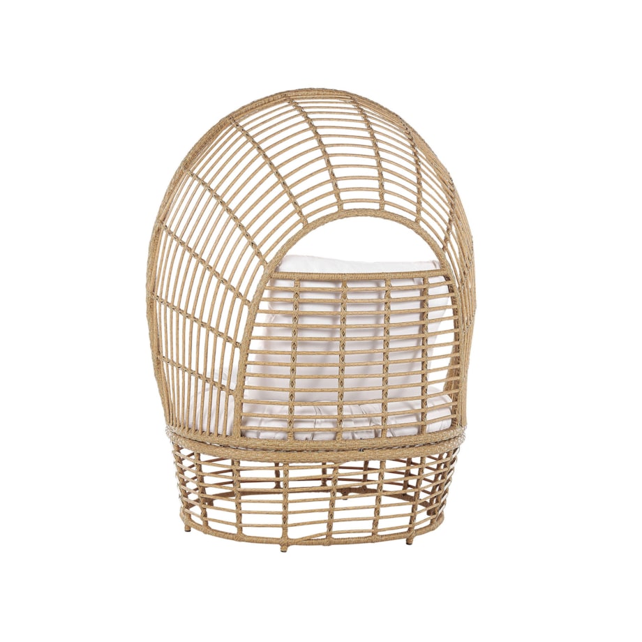 Rattanowy fotel kokon naturalny LIDO