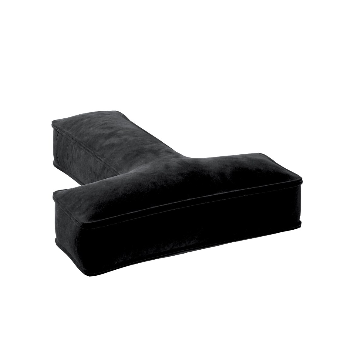 Poduszka literka T, głęboka czerń, 35x40cm, Posh Velvet