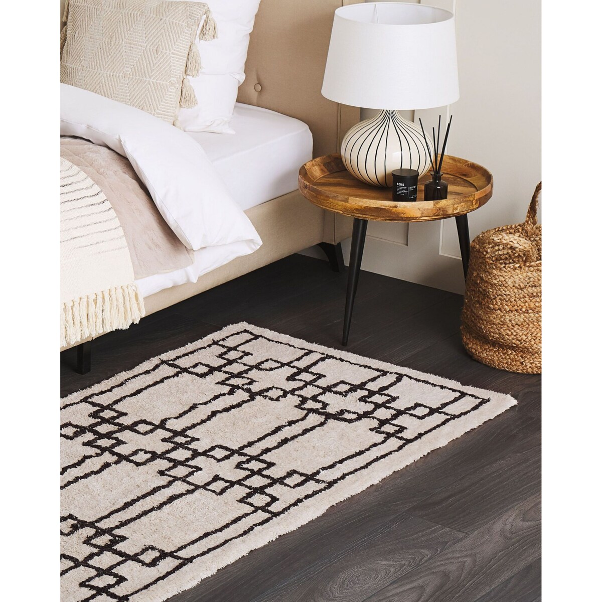 Dywan bawełniany 80 x 150 cm beżowy TURHAL