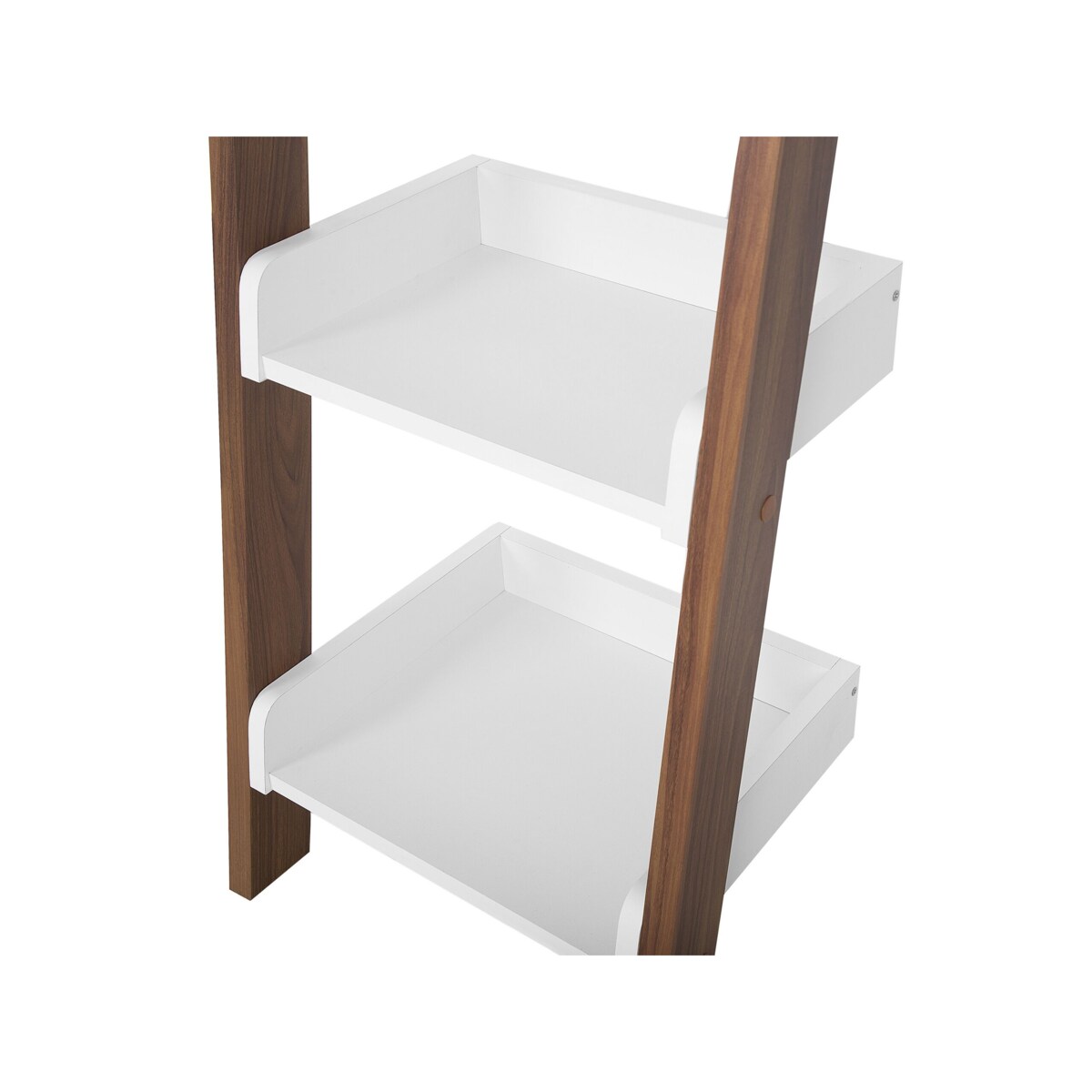 Regał drabina 5 półek ciemne drewno z białym MOBILE DUO