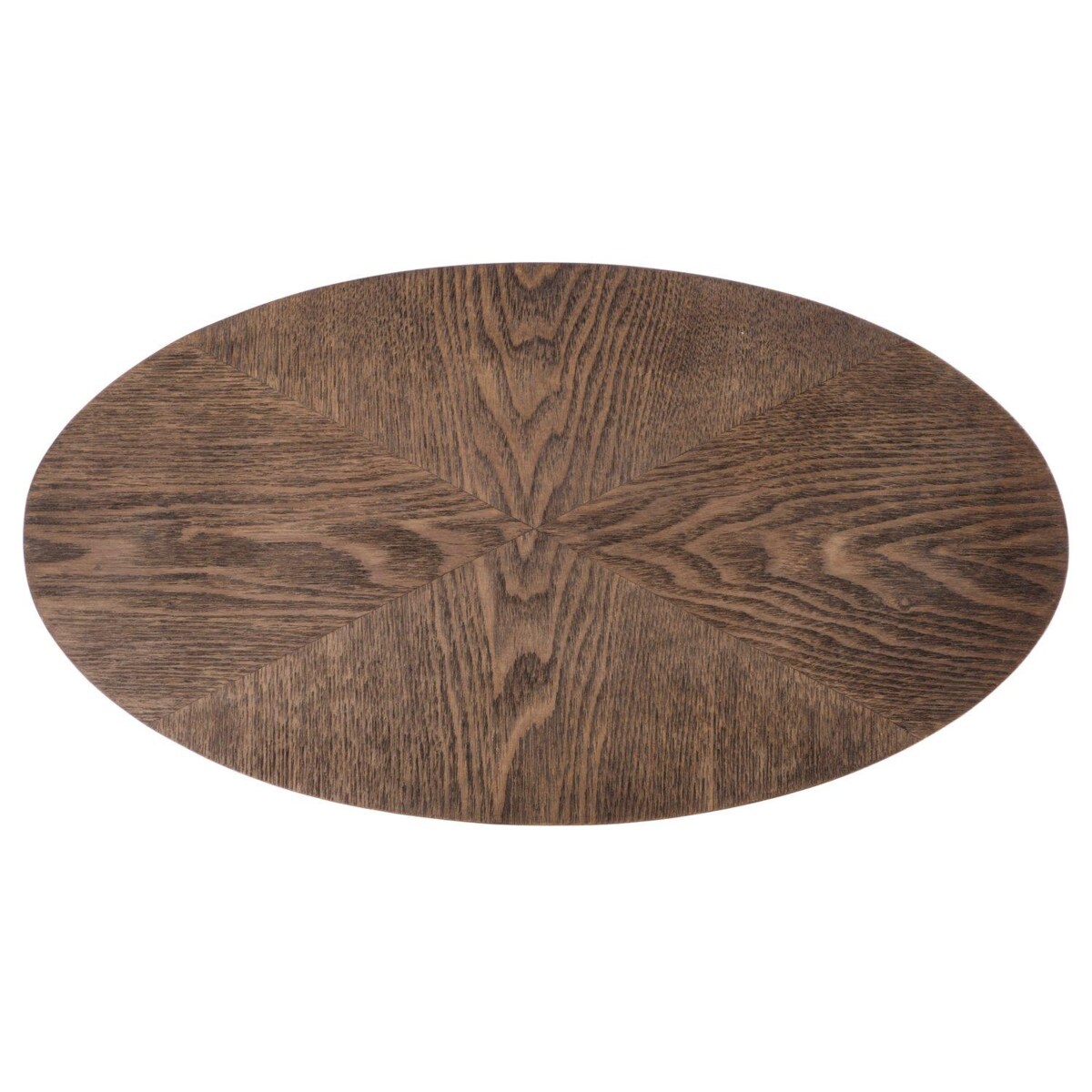 STOLIK KAWOWY Omin OWALNY 48/26/58 cm ORZECHOWY czarny