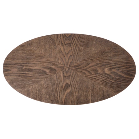 STOLIK KAWOWY Omin OWALNY 48/26/58 cm ORZECHOWY czarny