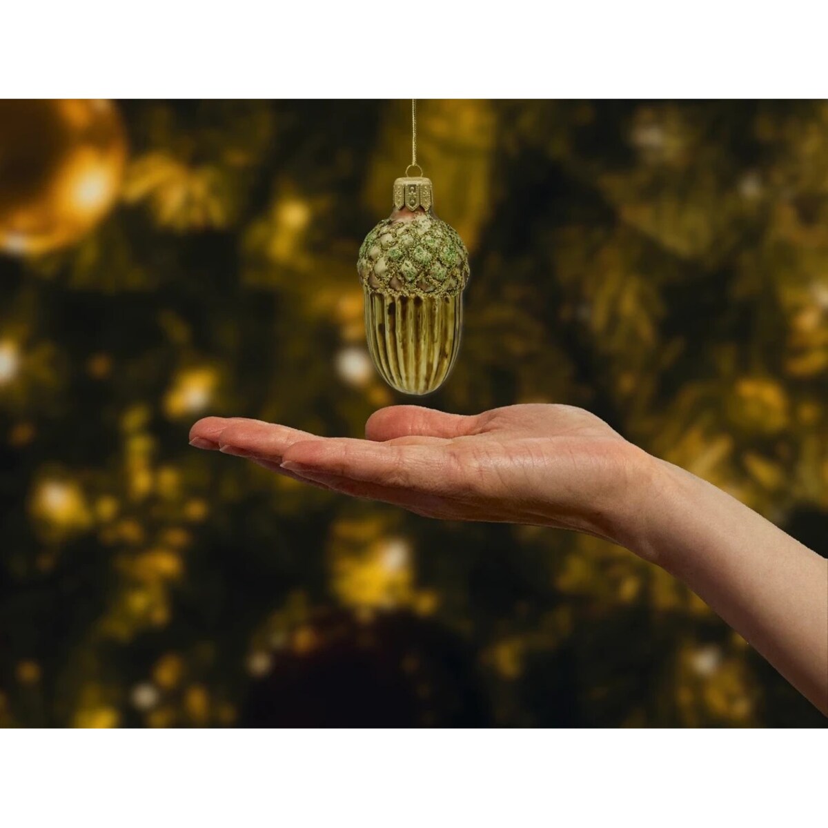 Bombka choinkowa szklana - ręcznie malowana