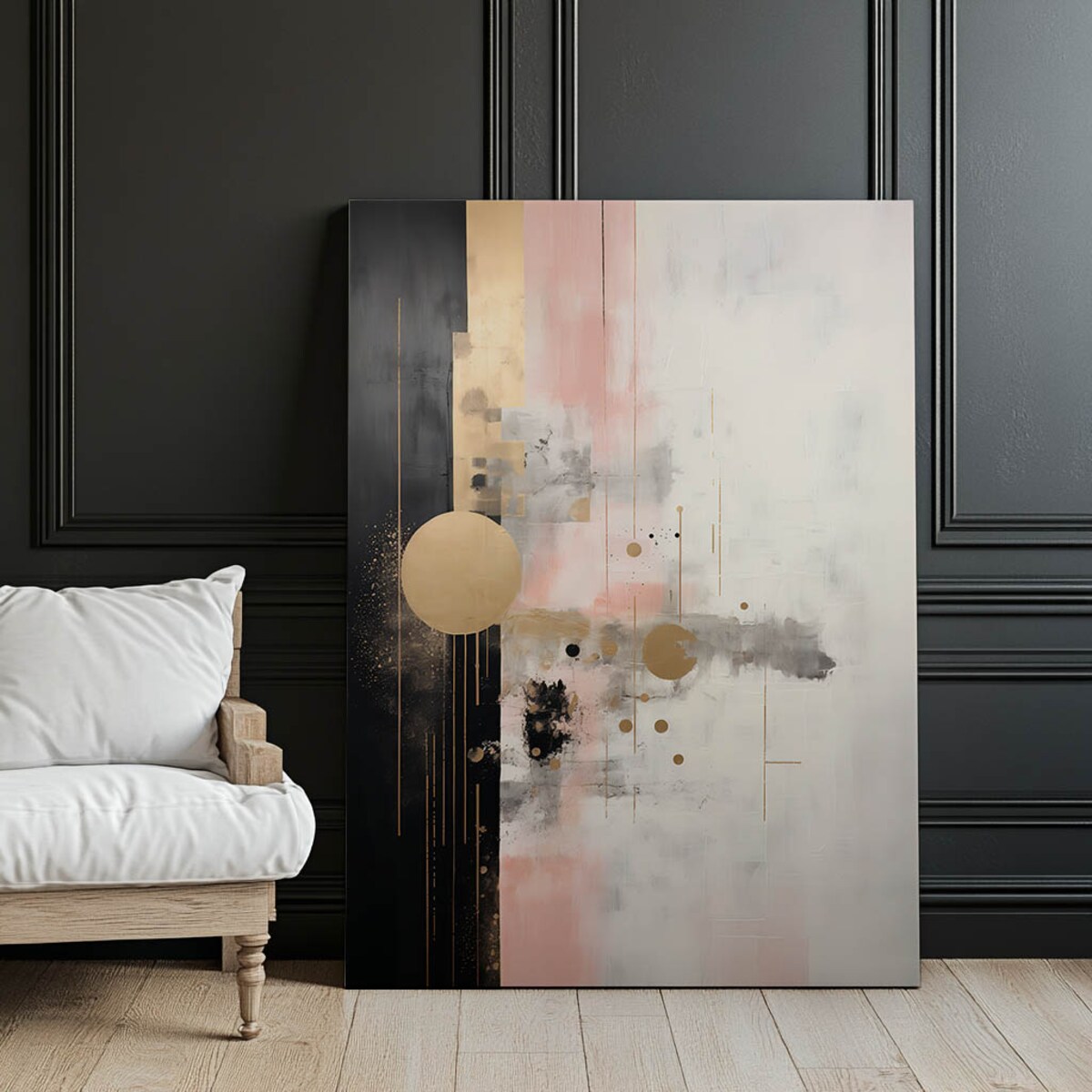 Minimalistyczna Harmonia Barw, 50x70 cm, bez ramy, płótno premium na blejtramie