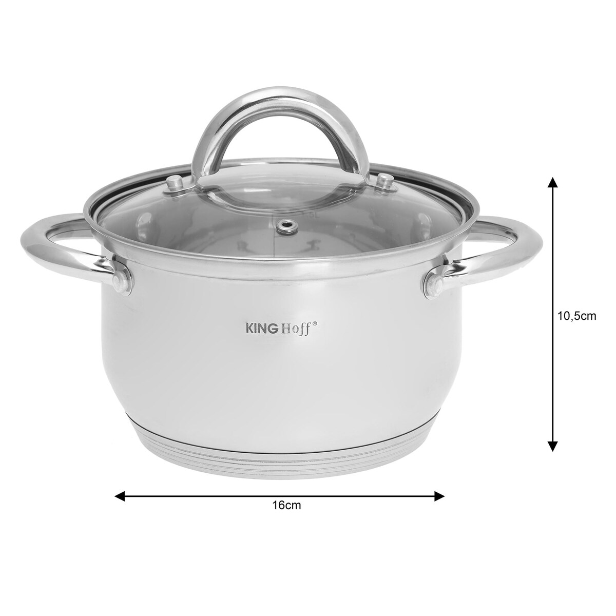 Zestaw komplet garnków garnki stal 6-ele 2.1/2.9/3.9L indukcja gaz KINGHOFF