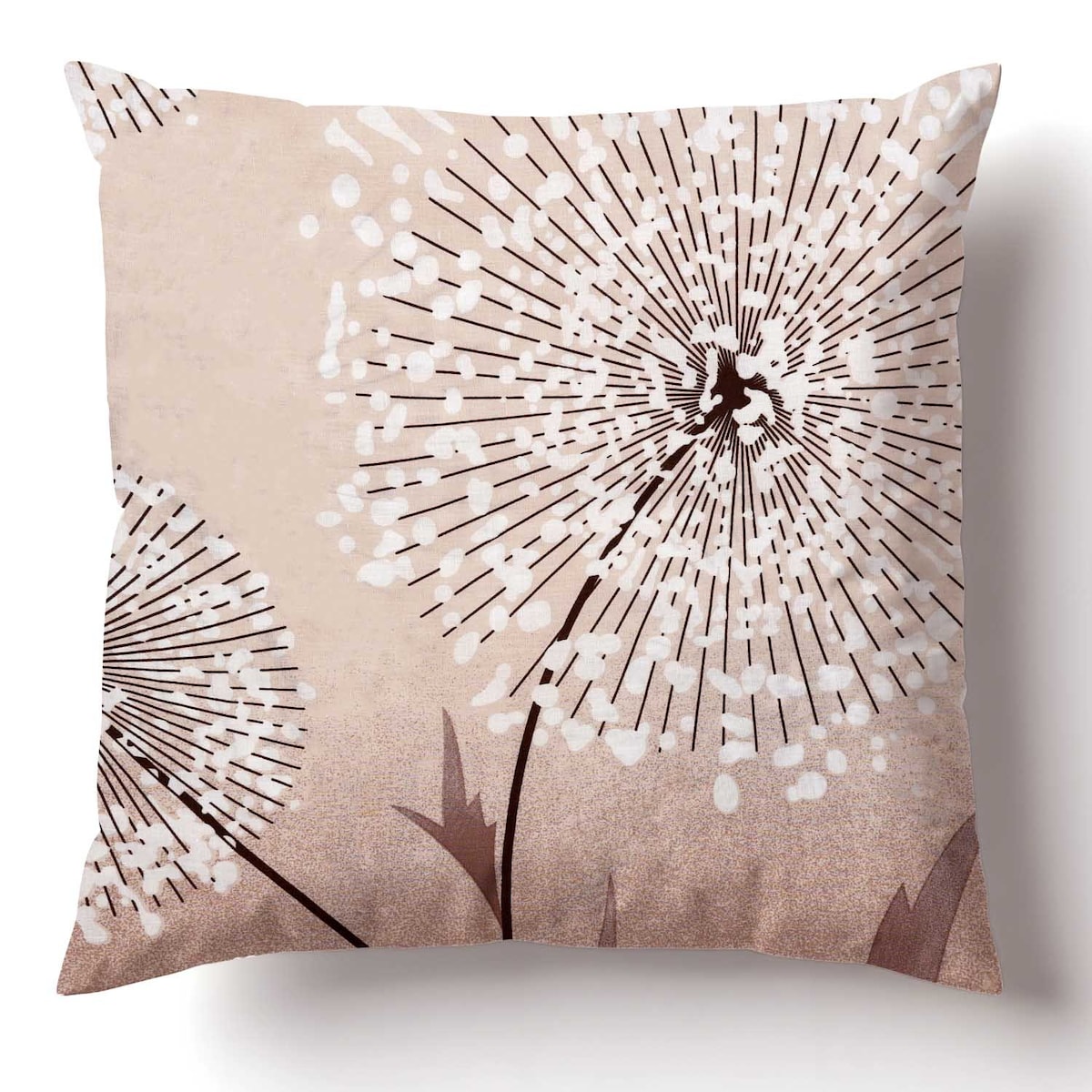 Poszewka dekoracyjna bawełniana 40x40 Blush beżowa w dmuchawce, Cottonlove, Darymex