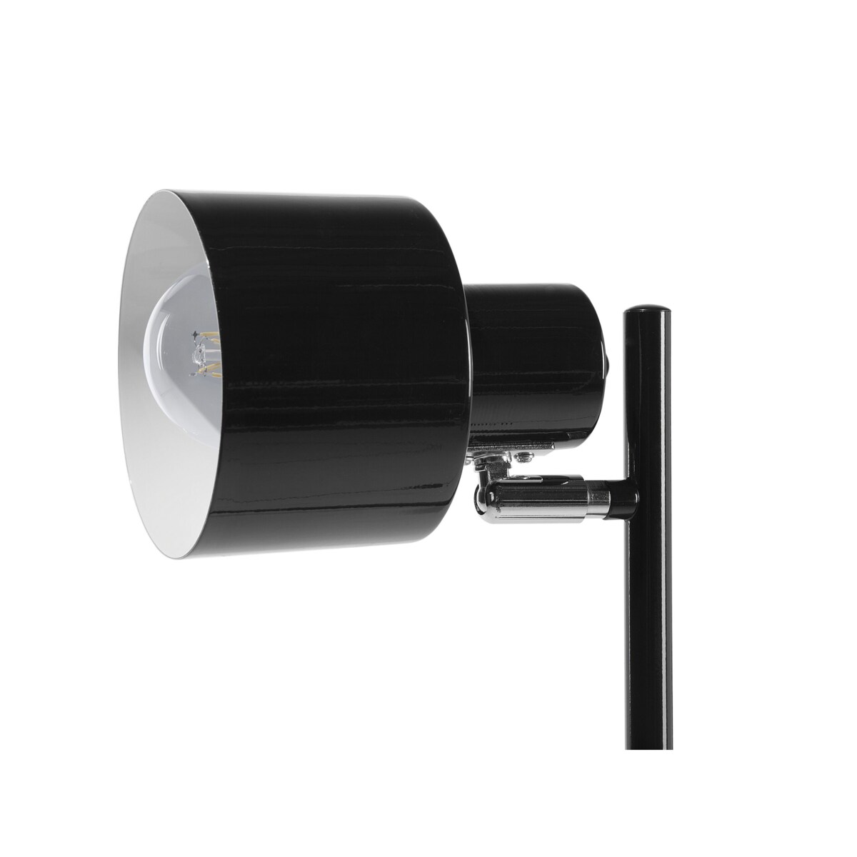 Lampa podłogowa regulowana metalowa czarna CORBONES