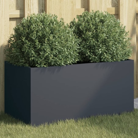 vidaXL Donica, antracytowa, 62x30x29 cm, stal