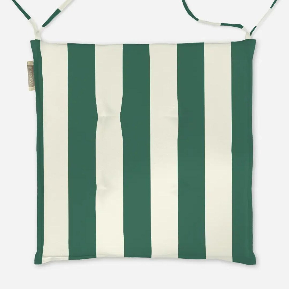 Poduszka świąteczna na krzesło - klasyczne zielone pasy